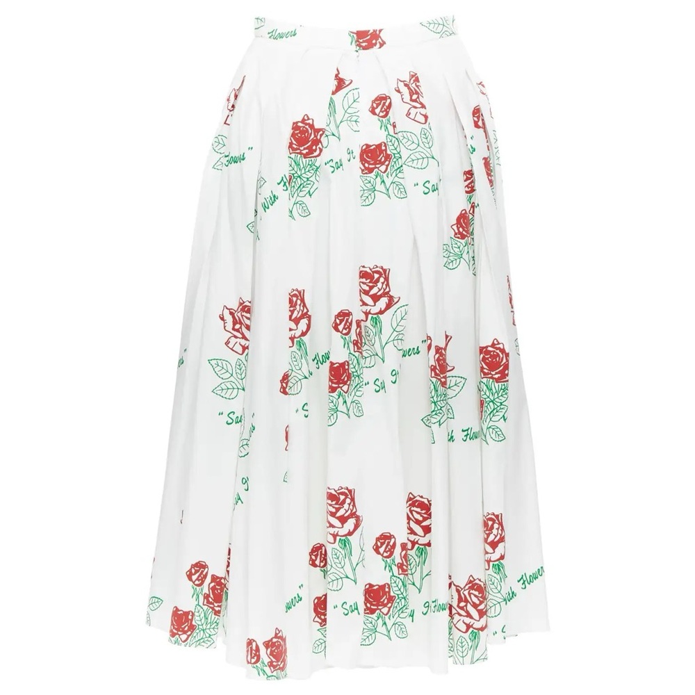 *Rare* Rosie Assoulin Say it With Flowers Pleated Midi Skirt